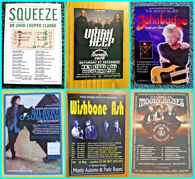 70s ROCKERS x6 flyers BUNDLE #3 memories of our youth and these acts