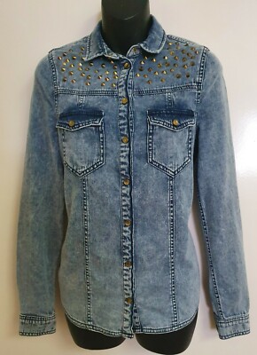 RIVER ISLAND LADIES DENIM SHIRT SIZE Australia