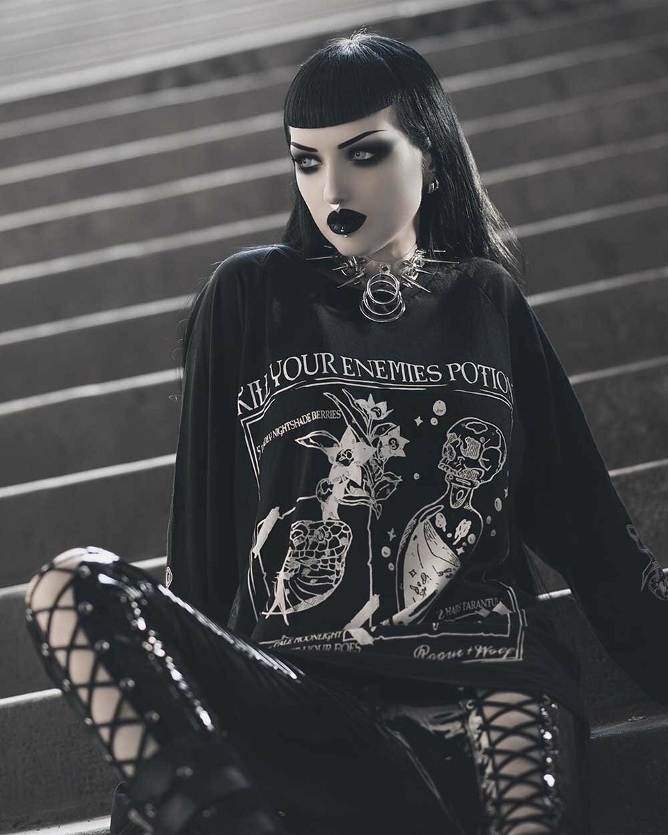 Rogue and Wolf Kill Your Enemies Potion Witchcraft Gothic Punk T