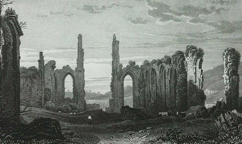 ABBEY NEATH Wales Glamorganshire by Henry Gastineau antique print 1836