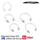 <!--F#f_0-->2-8 Clear Flexible Bioflex Retainer Nose Septum Ring Eyes Nipple Lip Piercing<!--F/-->