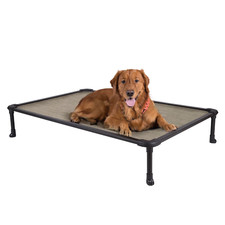 X-Large Chew Proof Dog Bed - Cooling Raised Pet Cot with Aluminum Frame
