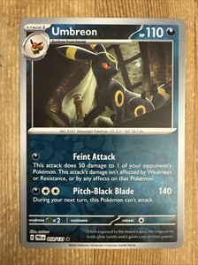 Umbreon 059/131 Reverse Holo Rare Prismatic Evolutions Pokemon Card NM