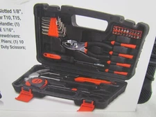 Brookstone Master Tool Set 40 pc Household Essentials With Tool Box NEW