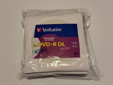 25 VERBATIM 8X Blank DVD+R DL Dual Double Layer 8.5GB White Inkjet Printable 
