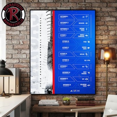 NEW KAnsAs Team J@yh@wks Football Football Schedule Season 2026 Poster