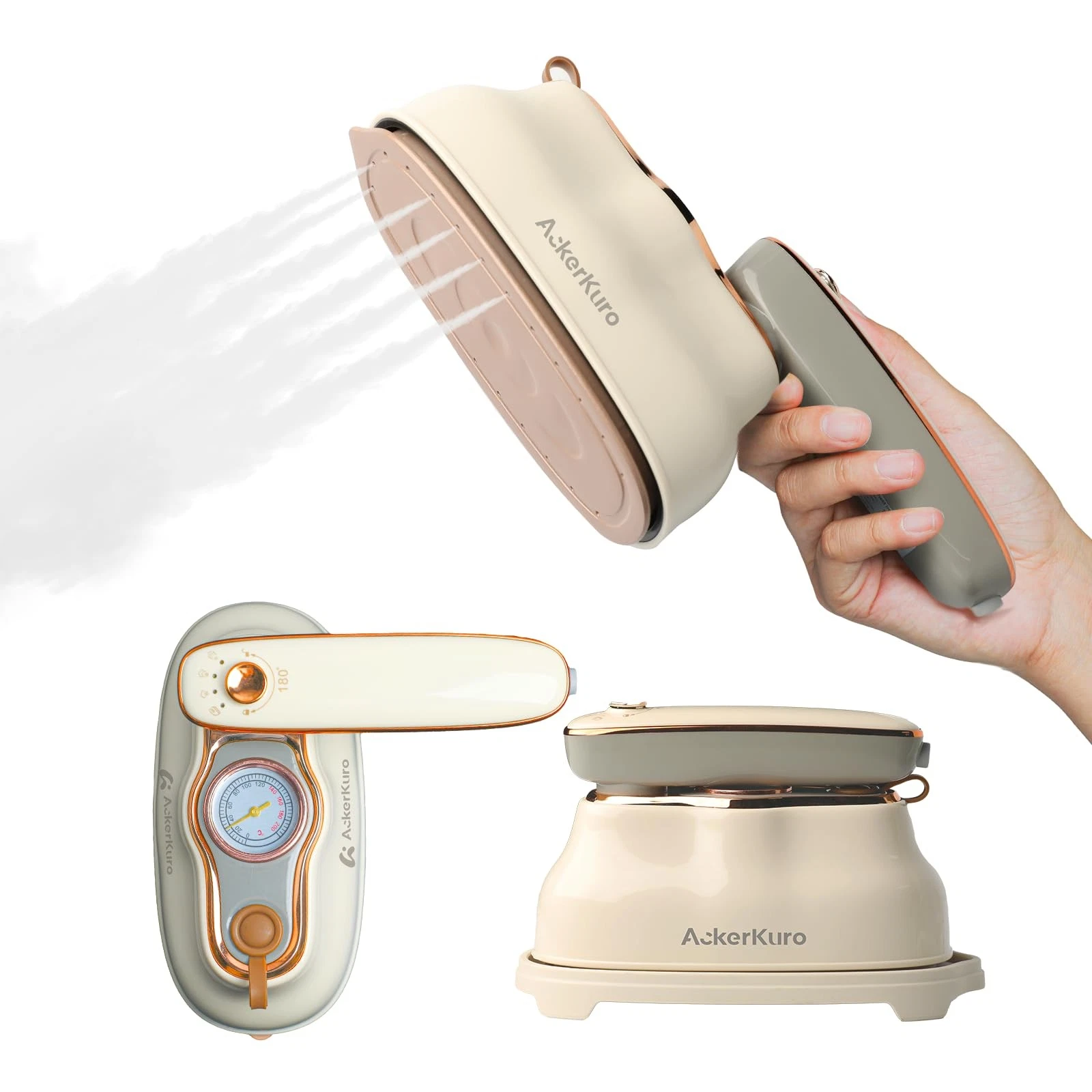 Steamer For Clothes, Steamer ＆ Iron 2 In 1,Portable Handheld travel Steam,120...