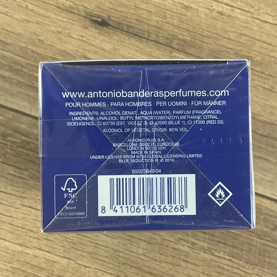 AEROSOL EDT AZUL SEDUCCIÓN POR ANTONIO BANDERAS 3.4/3.3 OZ PARA HOMBRES NUEVO SELLADO Foto 3 de 3