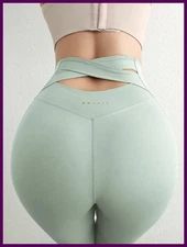 Leggings Deportivos de Alta Impacto de Diseño Clásico Material Elástico Pantalon