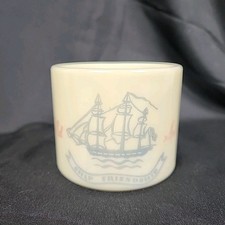Vintage OLD SPICE Shaving Mug Ship Friendship 1940's Shulton No Internal Ribs
