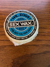 Vintage 1990s *Mr. Zogs* Sex Wax, Cool Water Surf Wax, New and Unwrapped, 1 Bar