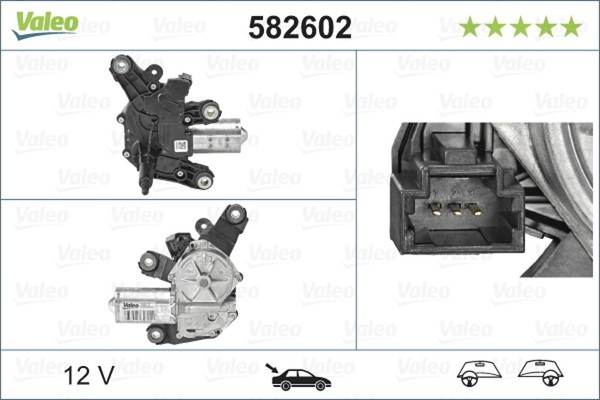 Valeo Wischermotor Original Teil 582602 FüR Renault Dacia Captur Clio ZOE 12V 4-image