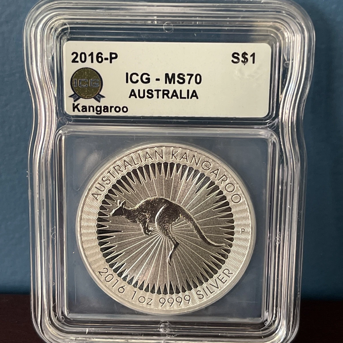 Australian Kangaroo Grade MS 70 PCGS Certified Silver Bullion