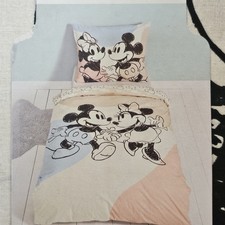 Mickey And Friens Duvet Cover Set Single EU Size Disney Cotton Kids Bedding S1