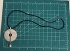 Vintage VAR 925 Sterling Silver MOP Donut Pendant Pink Pearl Corded Necklace — photo 7