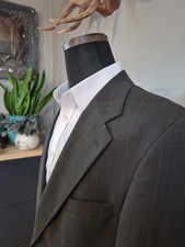 Vtg Chaps Ralph Lauren Mens Sports Coat 42R Dark Taupe USA 2 Button