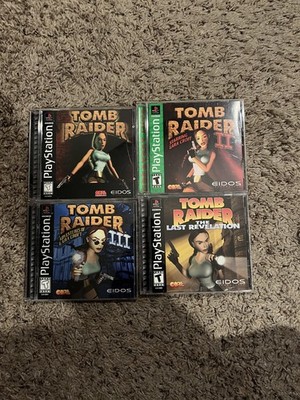 Tomb Raider I,II,III & Last Revelation (Playstation / PS1) - CIB - GREAT!!
