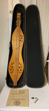 Handcrafted 4 String Leaves & Vines Walnut Color Dulcimer With Hard Case (USA)