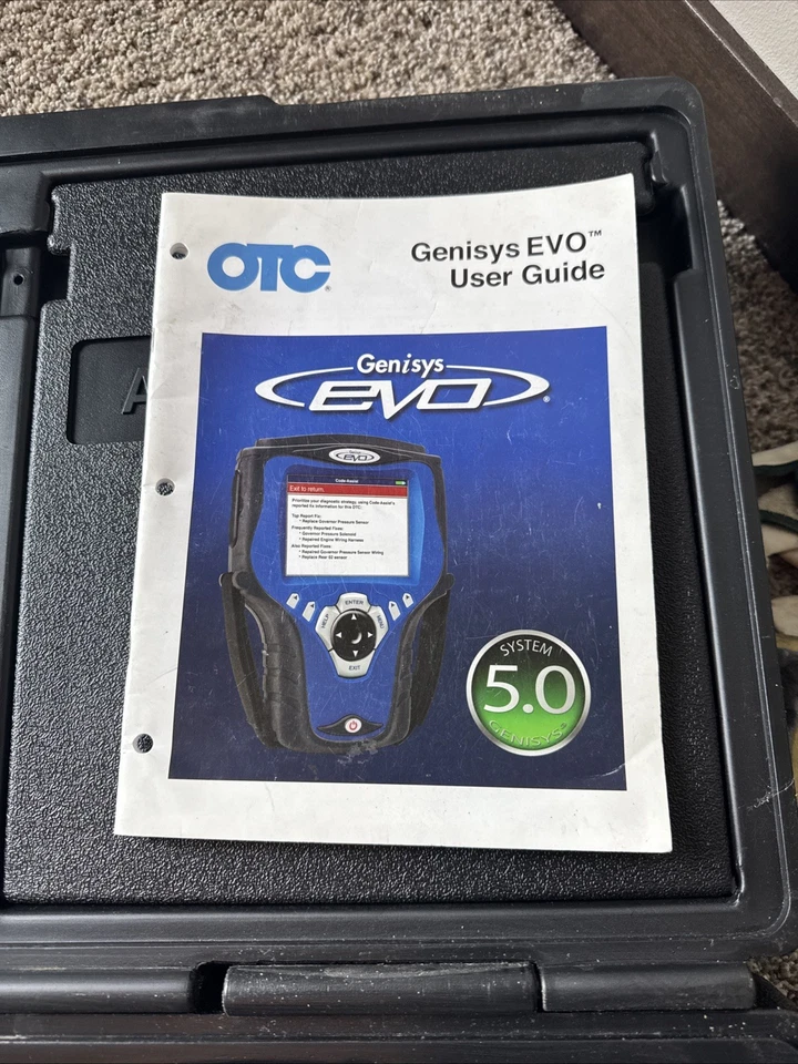Sistema de herramientas de escaneo OTC Genisys EVO 5.0 con estuche de cable OBD inteligente necesita trabajo leer Foto 3 de 4