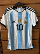 Authentic adidas HEAT.RDY Messi #10 Argentina 3 Star WC Champs Jersey M