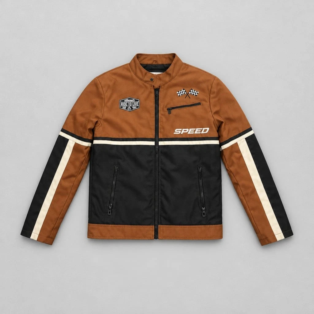 Distortion Motorcycle Jacket Size Medium Faux Leather image 2