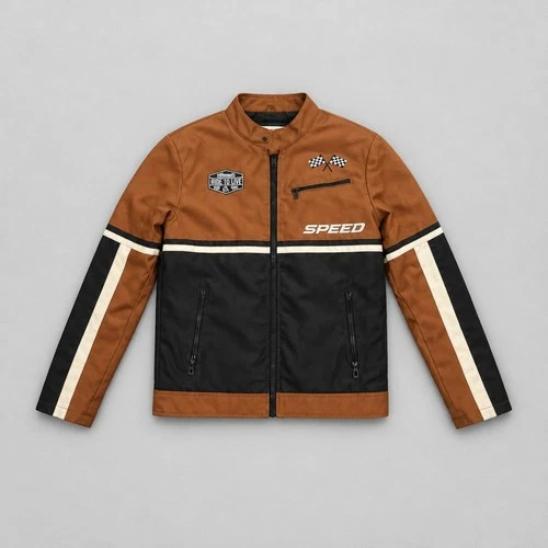 Distortion Motorcycle Jacket Size Medium Faux Leather image 2