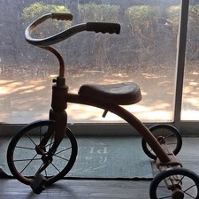 Vintage Pre-1970 Metal Tricycle Ride-On Toy 3 Wheels Boys Girls 3-4 Years