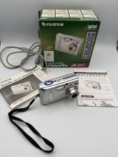 Fujifilm FinePix A303 3.2MP Digital Camera w/ Box xD Card Tested Working /ro