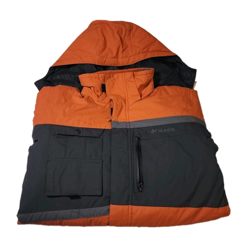 Naranja COLUMBIA Omni-Shade Puffer Chaqueta de Esquí Capucha Extraíble Juvenil Talla 14-16 NUEVO Foto 2 de 4
