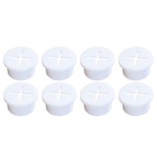 8Pcs Rubber Wire Hole Cover White Cable Organizer Grommets for Office Desk