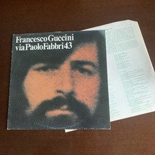 FRANCESCO GUCCINI VIA PAOLO FABBRI 43 ANNO 1976  VINILE LP 33 GIRI EMI 12 Pollic