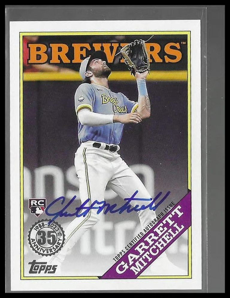 2023 Topps Update Series - 1988 Topps Baseball Autographs Garrett Mitchell