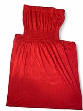 Red Strapless Maxi Dress