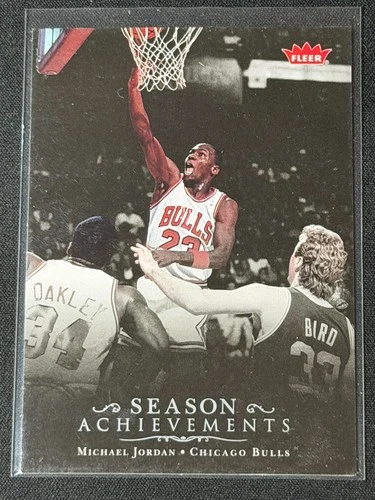 2007 Fleer Jordan Season Achievements Michael Jordan #SH35 Bulls INSERT HOF SP