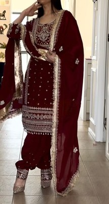 PAKISTANI DESIGNER FARSHI SHALWAR SUIT 3 PIECE