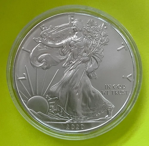 2020 American Silver Eagle Dollar 1 Troy Ounce 0.999 Purity Uncirculated Coin