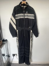 Naudica Snow Suit vintage black Snowboard Ski Suit size large  black vgc 