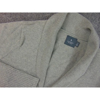 Hawkins McGill Sweater Mens Med Gray Shawl Collar Knit Cardigan Toggle Closure