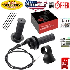 Mini Bike Throttle Assembly & Cable for Enhanced Ride Comfort - Black