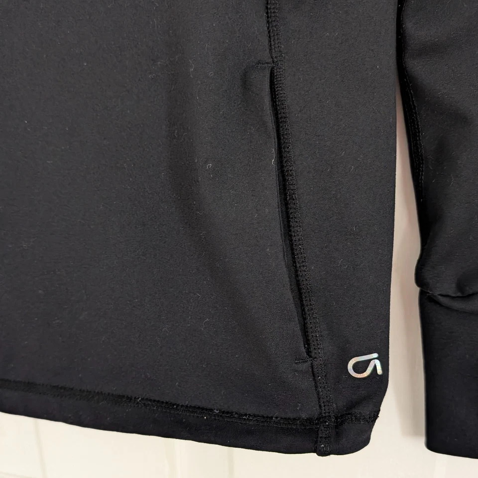 Camisa Pullover Chaqueta GAP Fit Para Mujer 1/4 Cremallera MEDIANA Atletismo Exterior Pulgar Foto 3 de 4