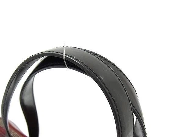 Auténtico bolso de hombro Prada Burdeos de charol negro vintage Foto 2 de 4