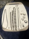 Vintage 925 Silver Jewelry Lot Rings & Earrings & Necklace & Bracelet 130 grams