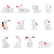 Craft Micro Landscape Resin Bunny Statue Fairy Garden Miniature Rabbit Figurine