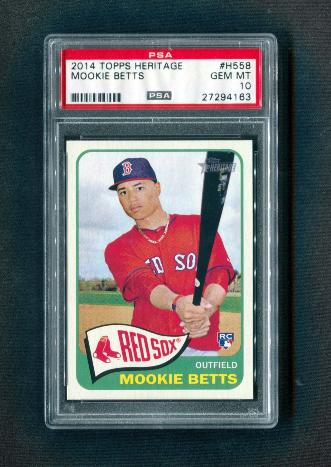 2014 TOPPS HERITAGE #H558 MOOKIE BETTS RC PSA 10 27294163