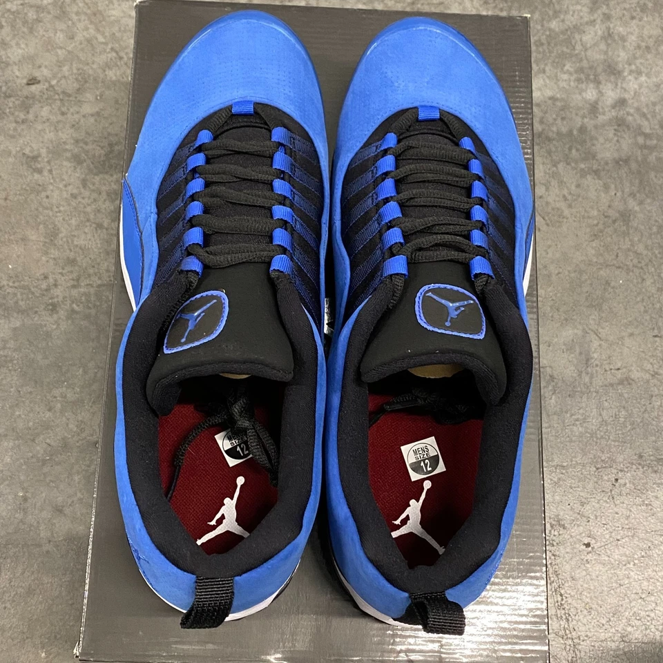 Talla 12 - Jordan Comfort Air Max 10 LTR Varsity Royal Negro Blanco 442090-401 Nuevo Foto 3 de 4