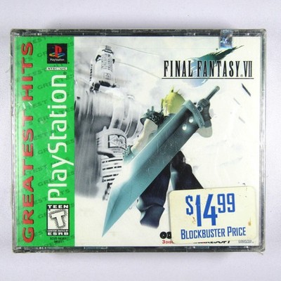 Final Fantasy VII Sealed Copy Blockbuster PlayStation Greatest Hits 