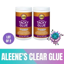 Aleene's 15607 Clear Glue 16oz / 16fl oz Craft Adhesive (Lot Of 2) 