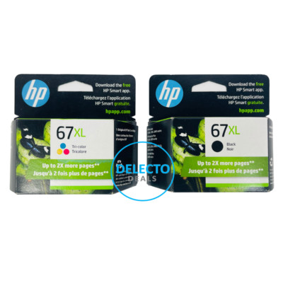 GENUINE 2-Pack HP 67XL Black/ Color ink cartridges 3YM57AN 3YM58AN SEALED Boxes