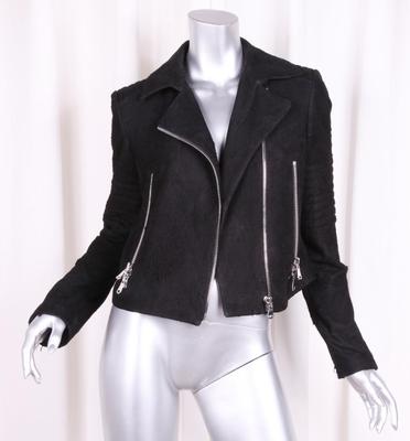 J BRAND Womens Black Lamb Leather Suede Moto Motorcycle Biker Jacket S NEW  NWT