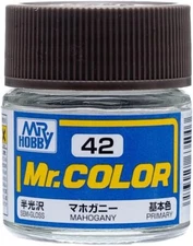 Mr. Hobby C42 Mr. Color Semi Gloss Mahogany Lacquer Paint 10ml - US